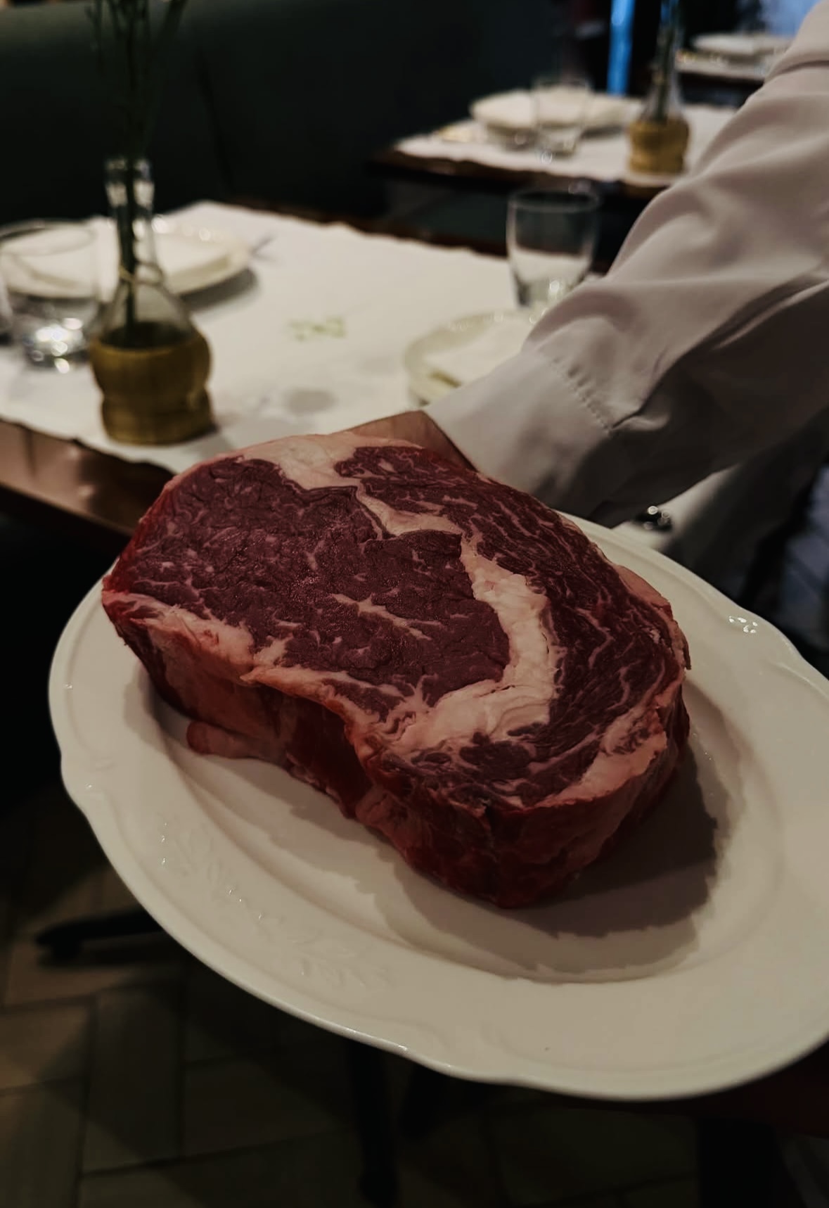 Premium cut presented at a private dinner