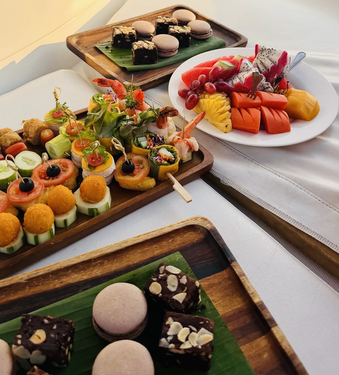 Curated dessert and canapé spread